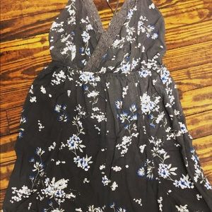 Shorts romper with strappy back